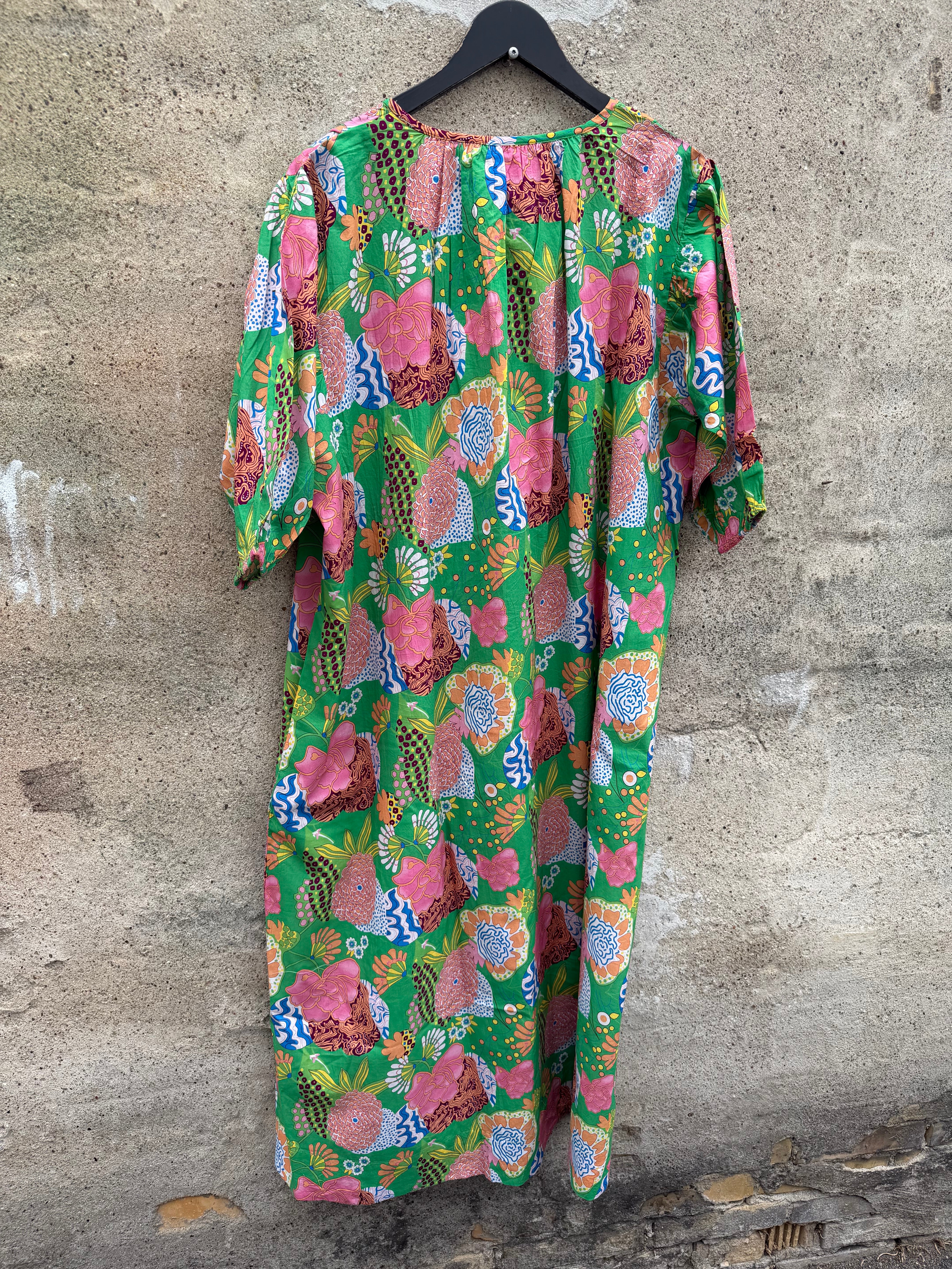 WAUW Capri dress flower print green
