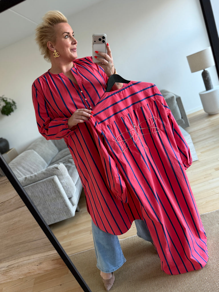 Gaspar 2510720 Miami stripe kaftan pink