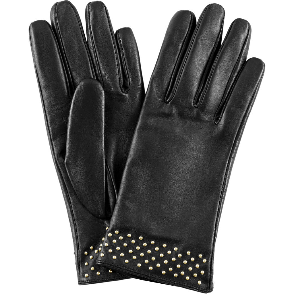 Depeche 15496 gloves rivets black gold