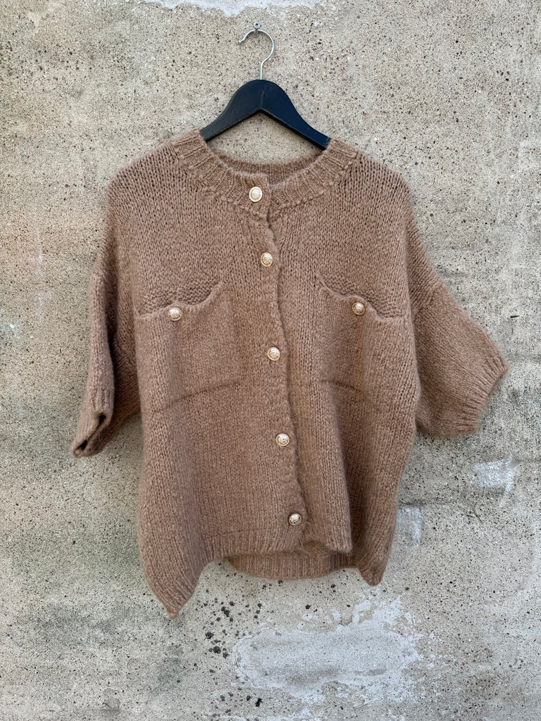 By Engbork Gabriella SS strik cardigan camel