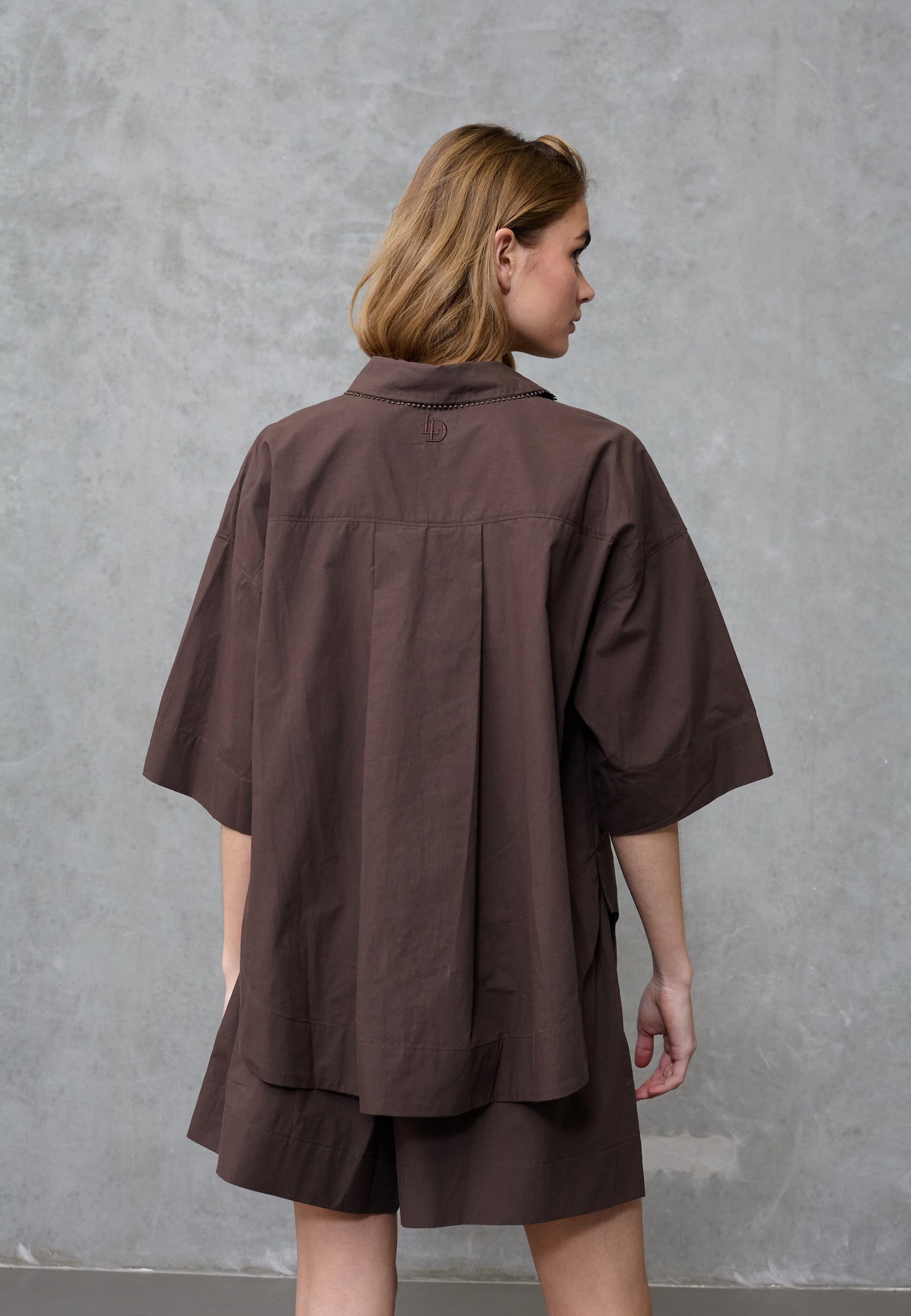 Love & Divine love971-15 shirt cotton chocolate