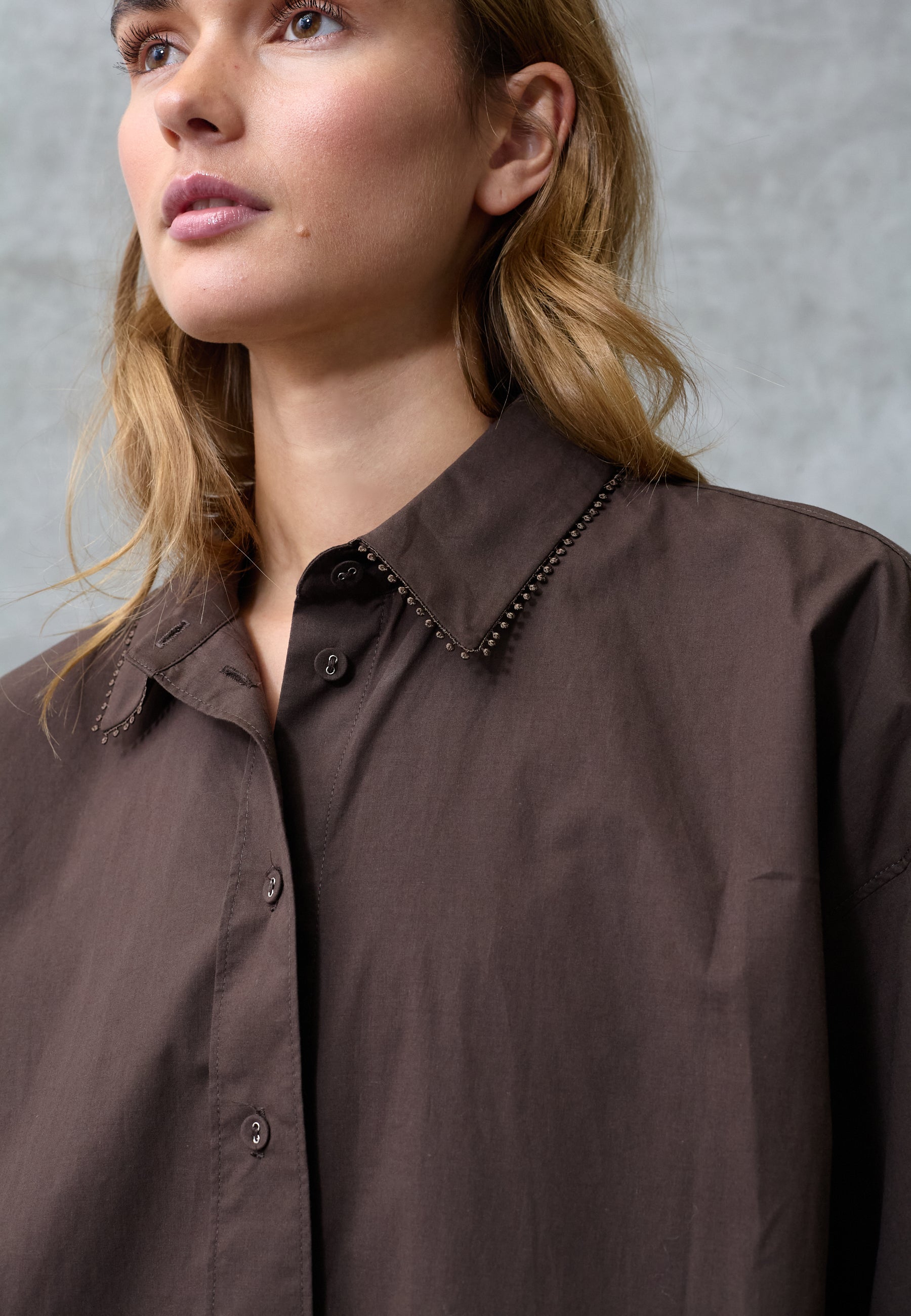 Love & Divine love971-15 shirt cotton chocolate