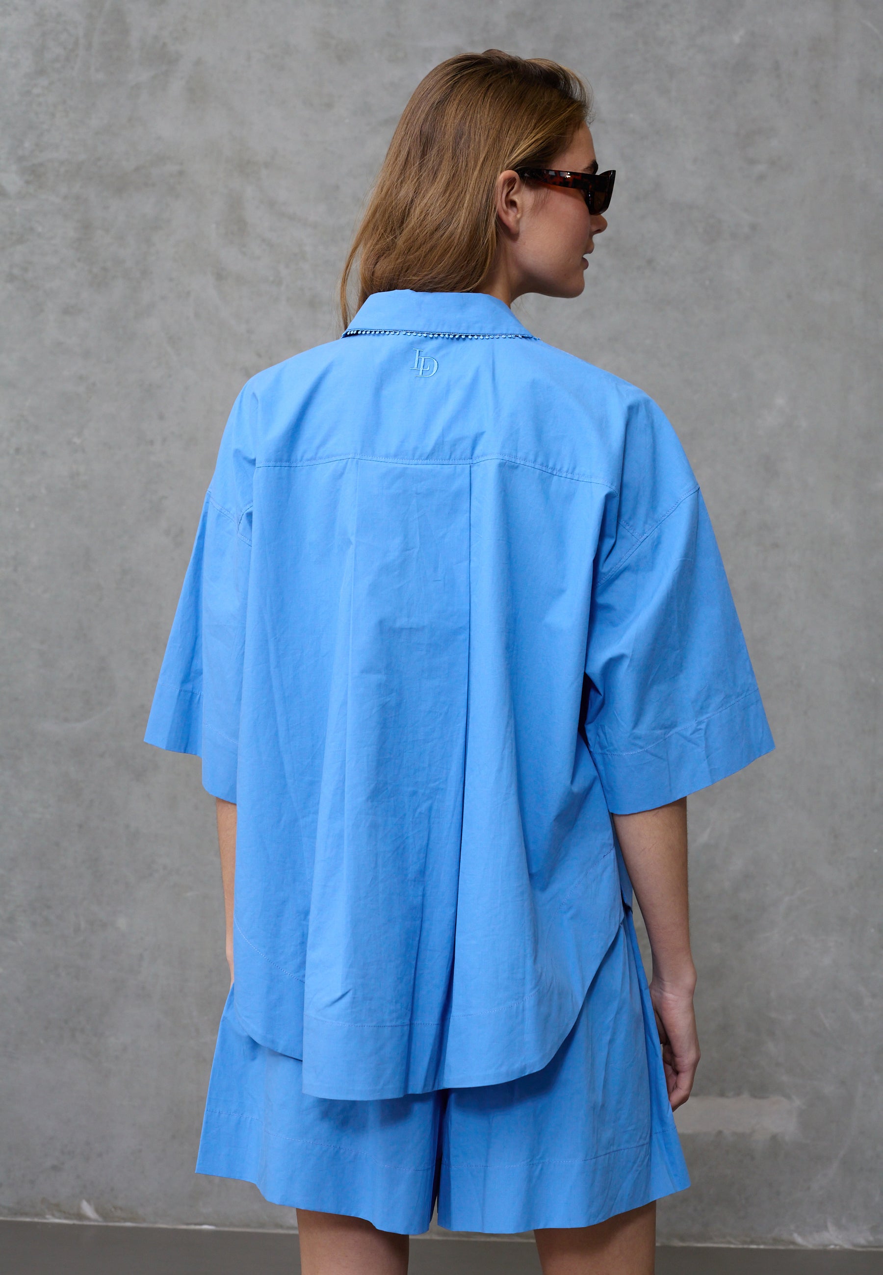 Love & Divine love971-15 shirt cotton blue