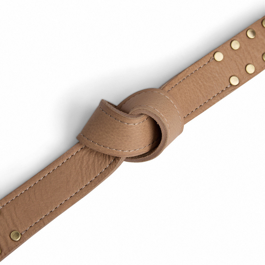 Depeche 17200 studded waist belt camel