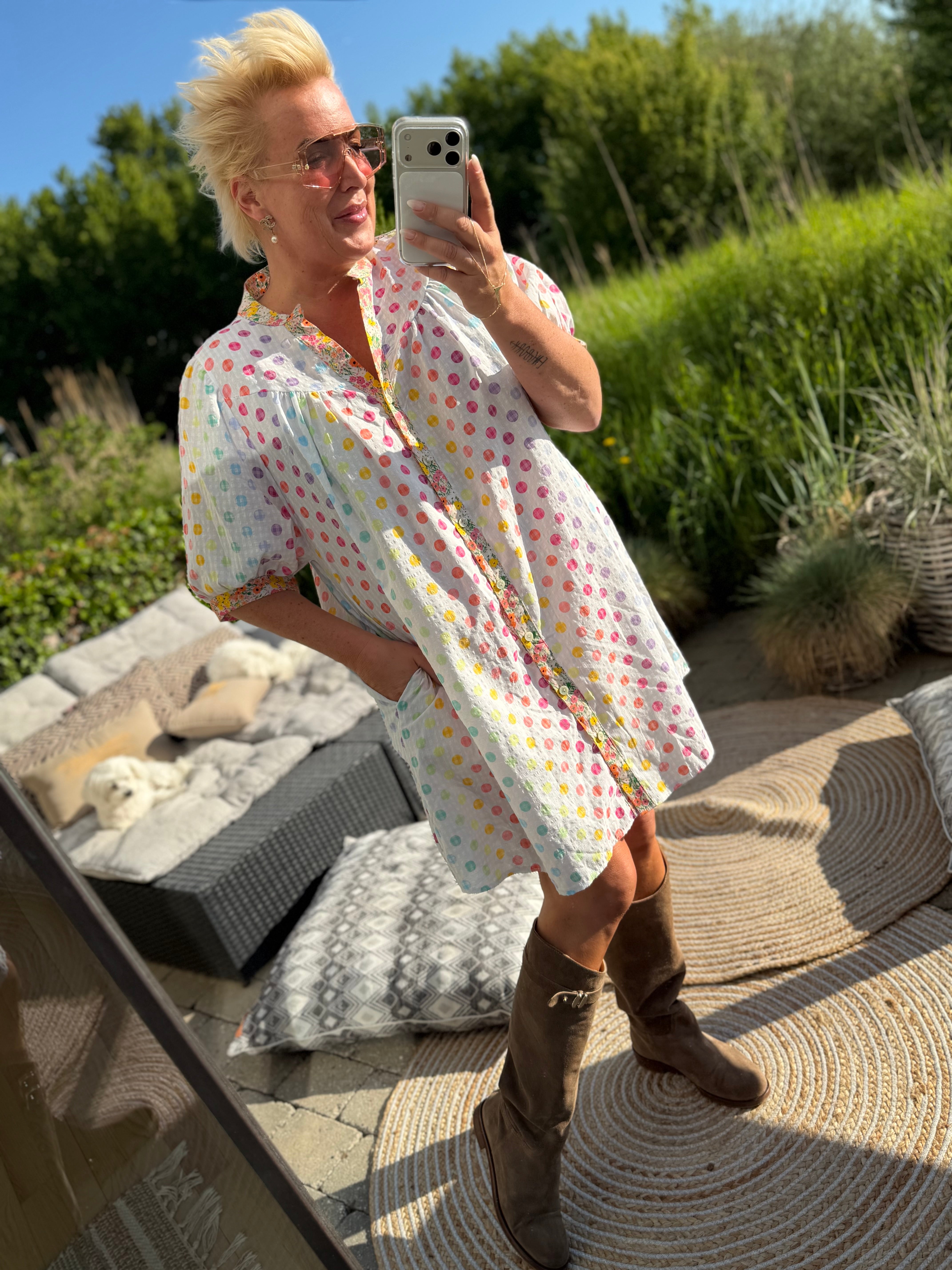 Boho Love B1379 tunic dots multi
