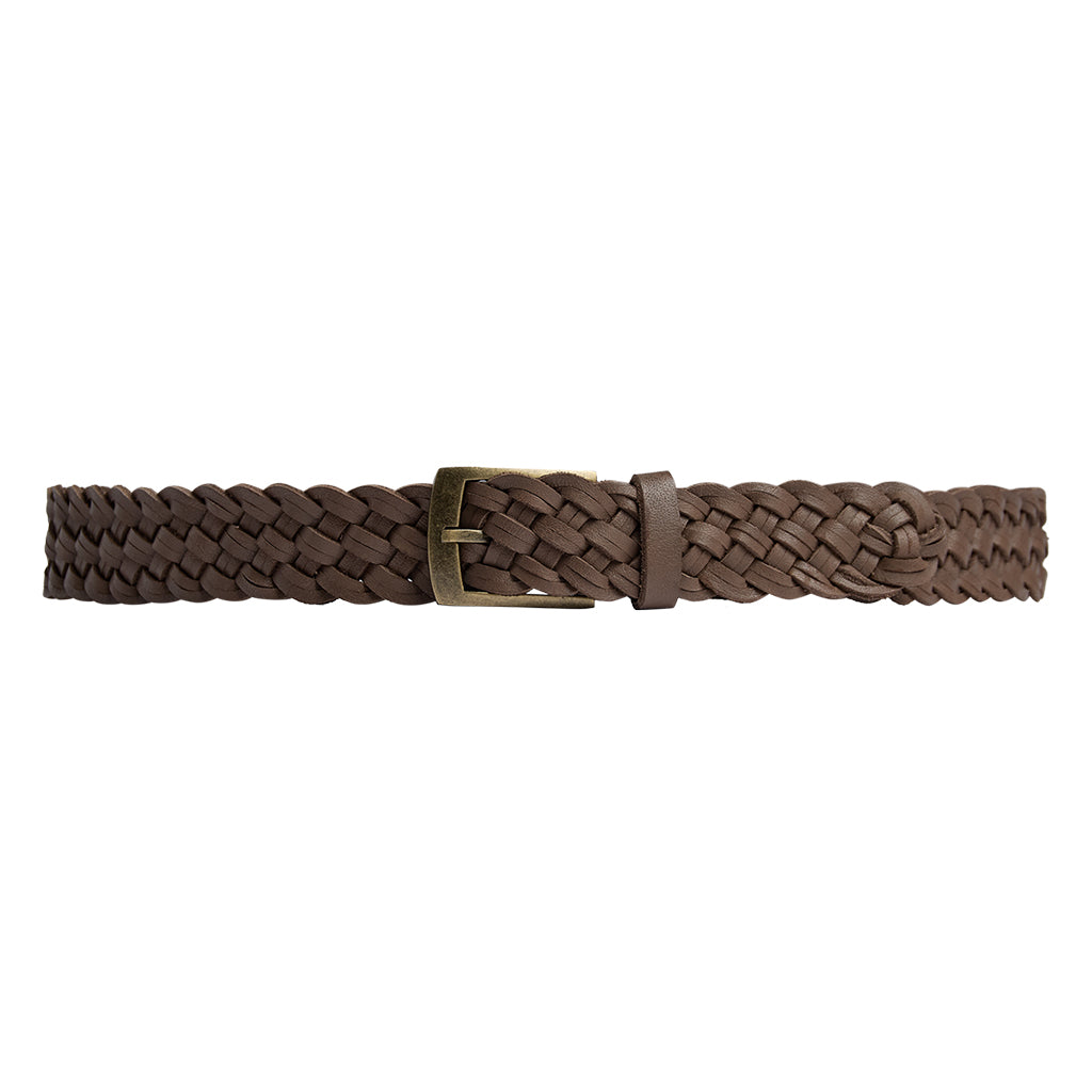 Depeche 17392 braided belt dark taupe