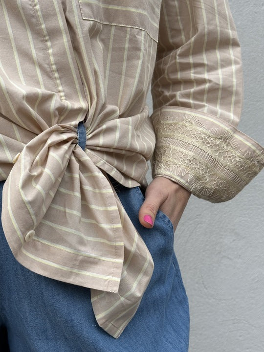 Gaspar 2610328 Skagen shirt stripe sand