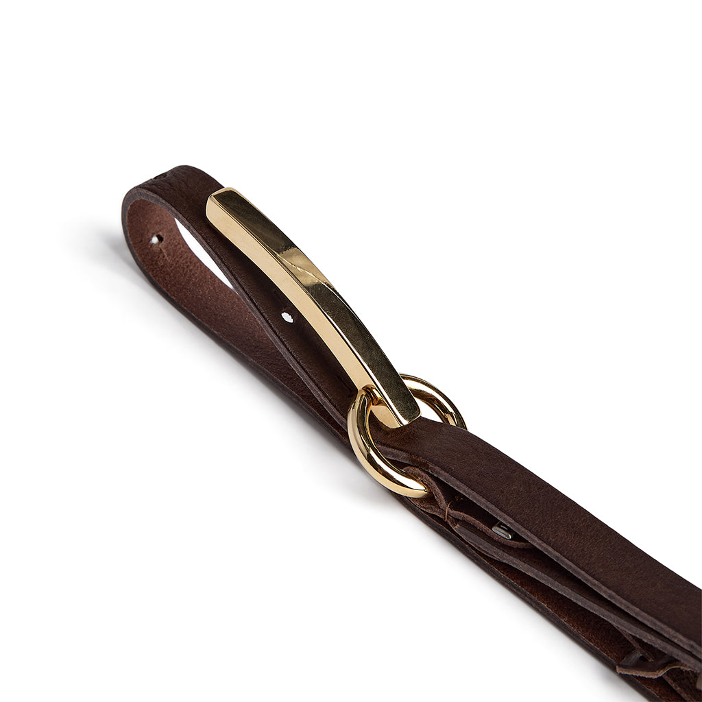 Depeche 17402 Narrow belt dark brown