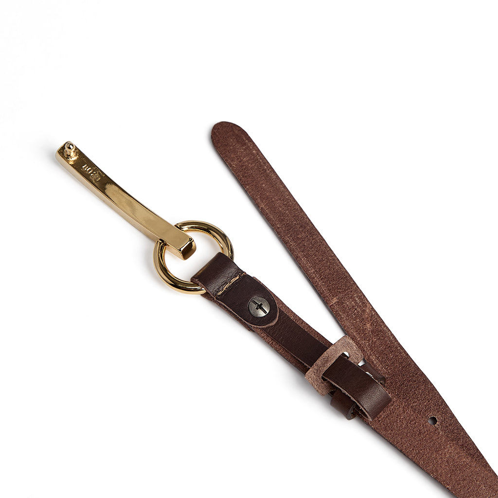 Depeche 17402 Narrow belt dark brown