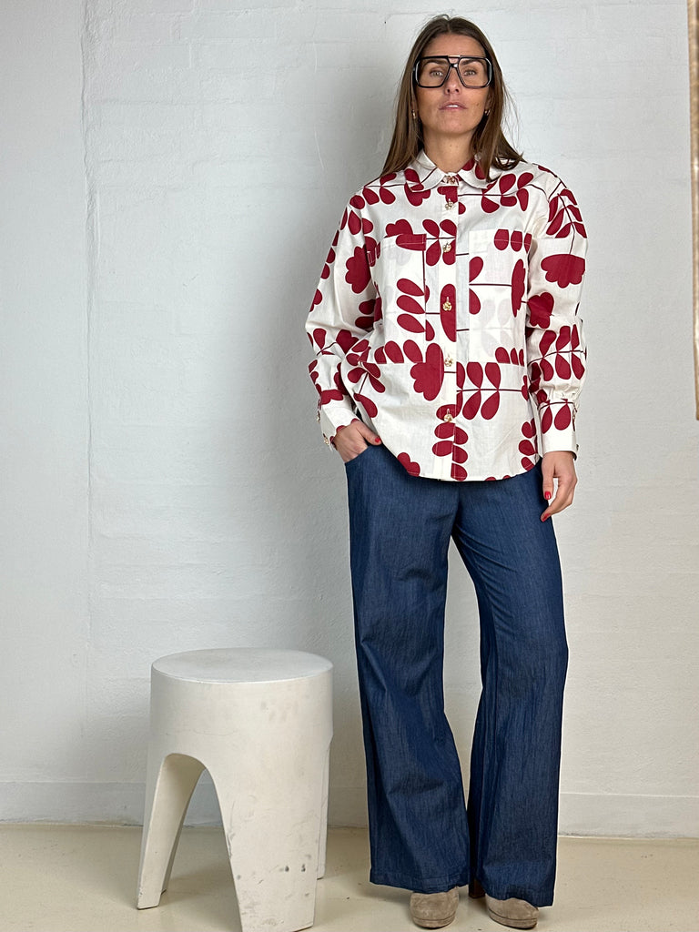 Gaspar 2601309 Malmø print shirt off white