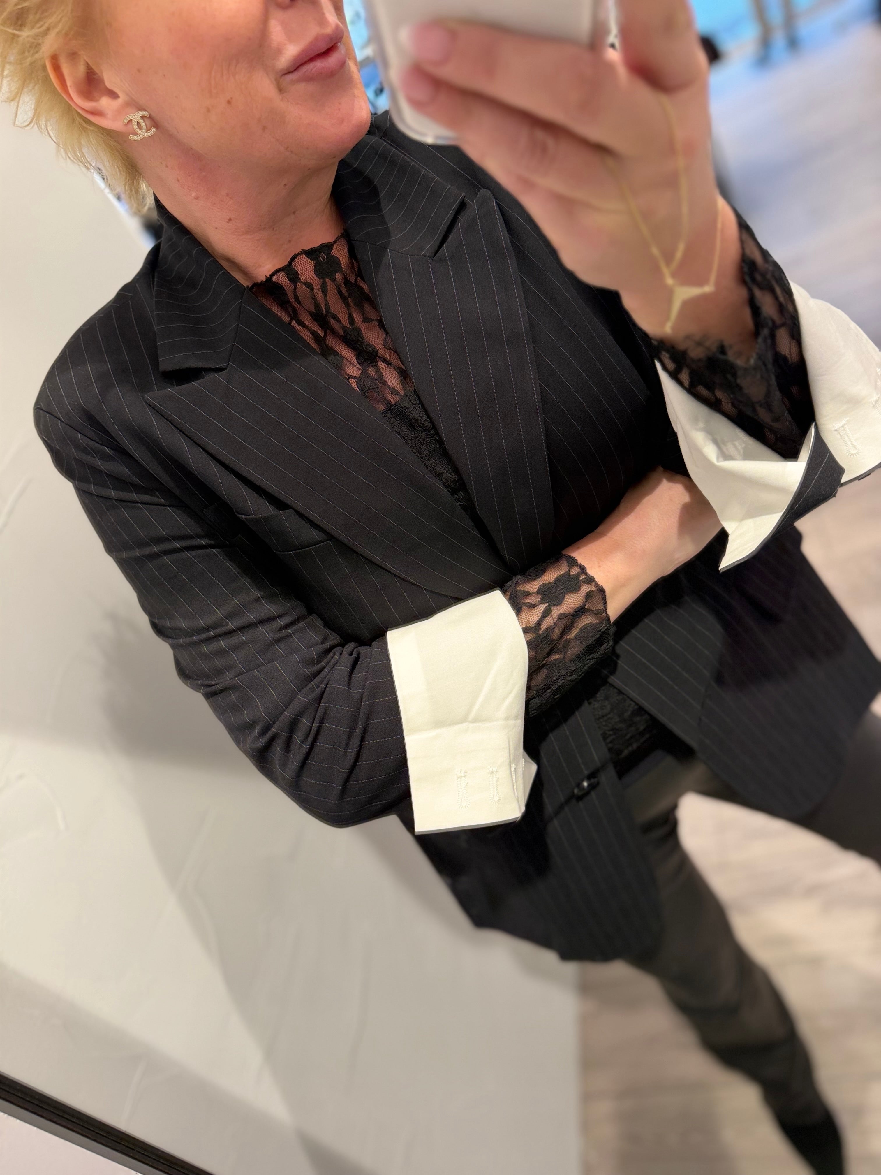 By Engbork Daisy blazer stripe black