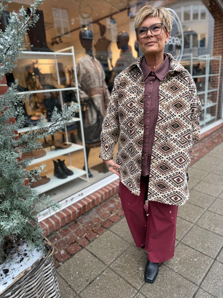 Gaspar 2510312 Stockholm jacquard shirt brown