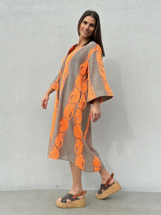 Gaspar 2601725 Mumbai dress jacquard sand