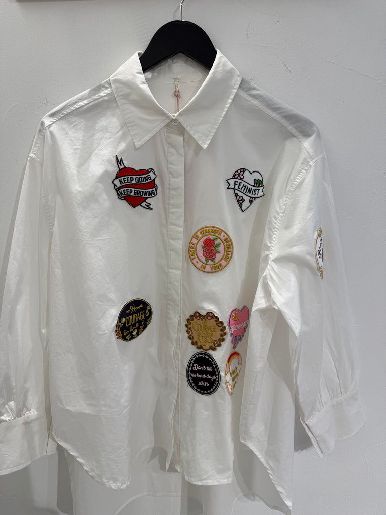 By Engbork Boss Babe skjorte white