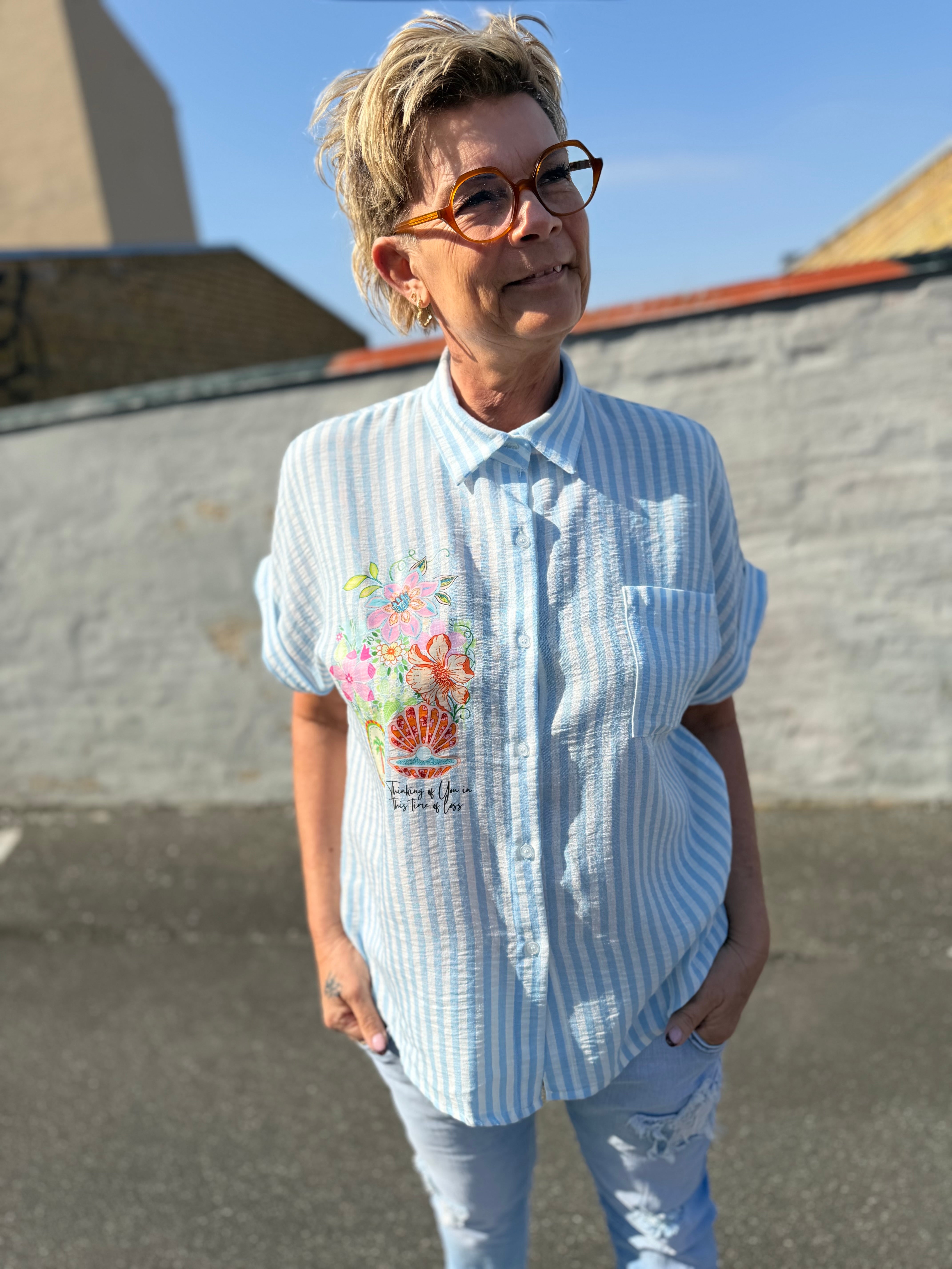 By Engbork Selma shirt stripe blue