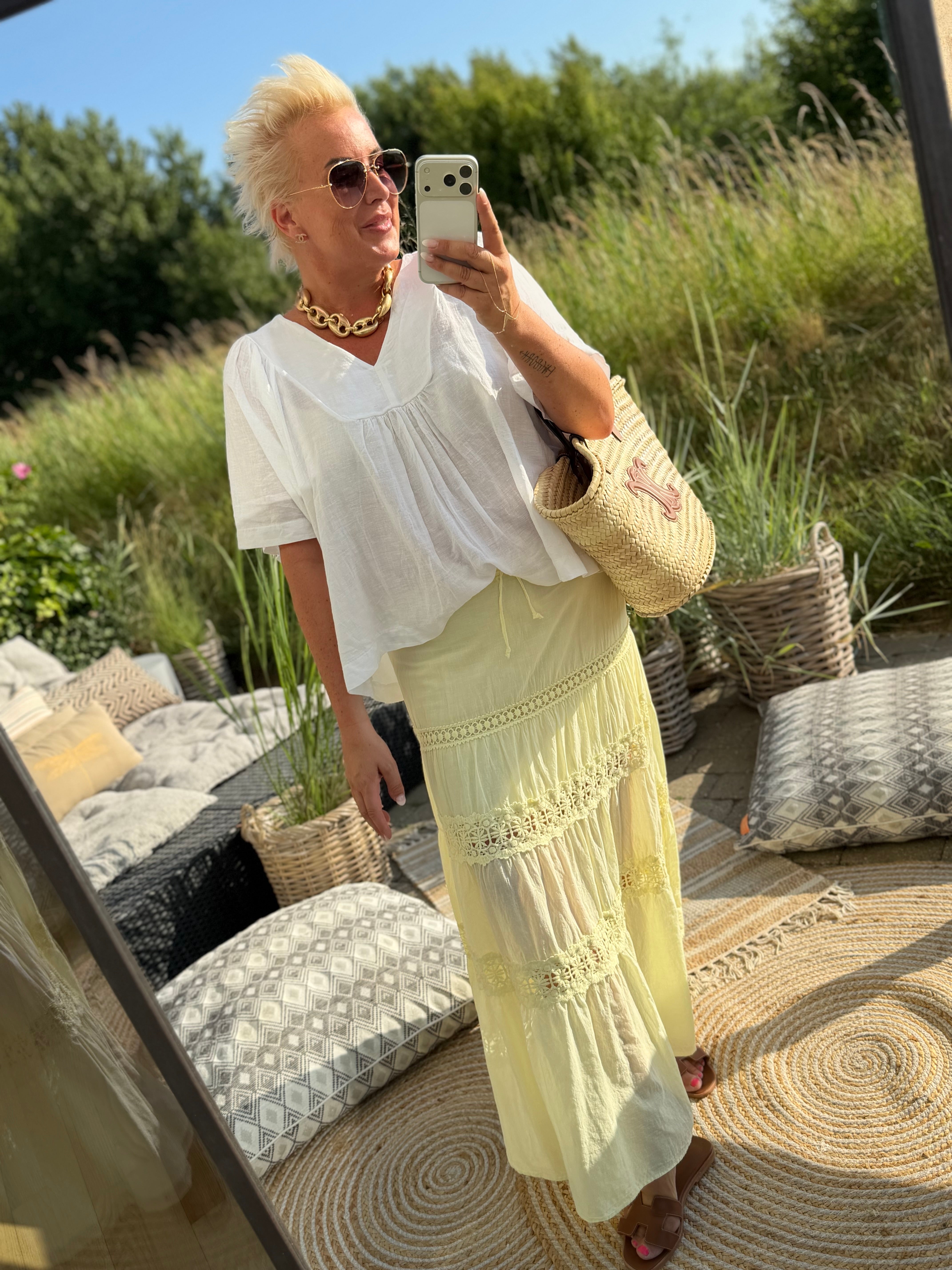 By Engbork Pamela long skirt yellow