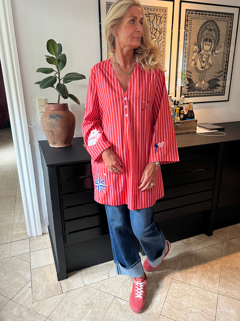 WAUW Ulrikke Tunic stripe red
