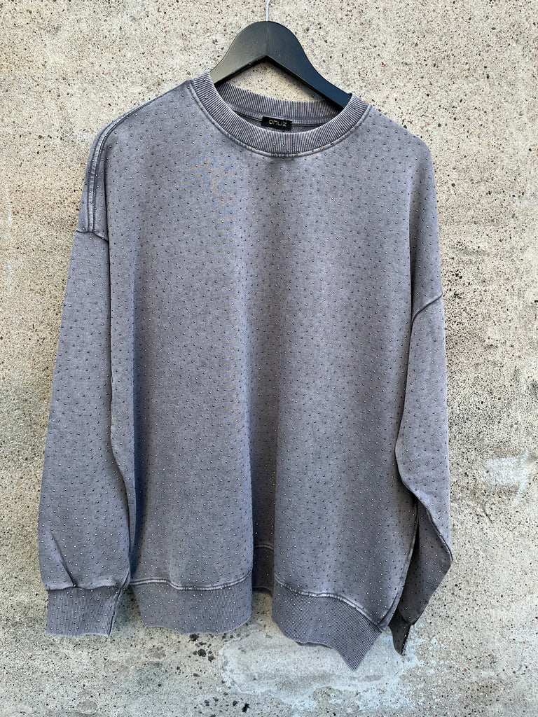 Qnuz 9118 Helen bling sweat washed grey