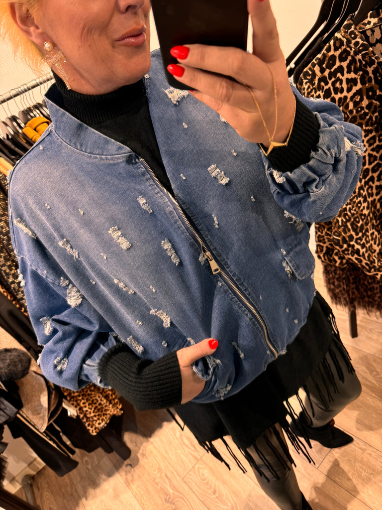 By Engbork Billie denim bomber blue