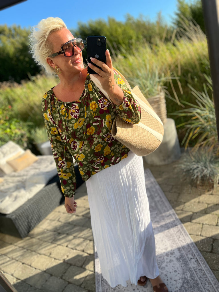 Boho Love bluse oliven