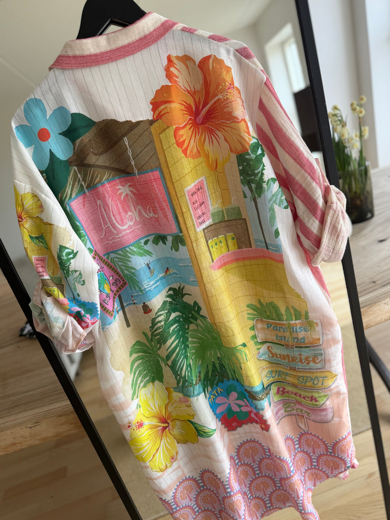 By Engbork Flamingo dress stripe