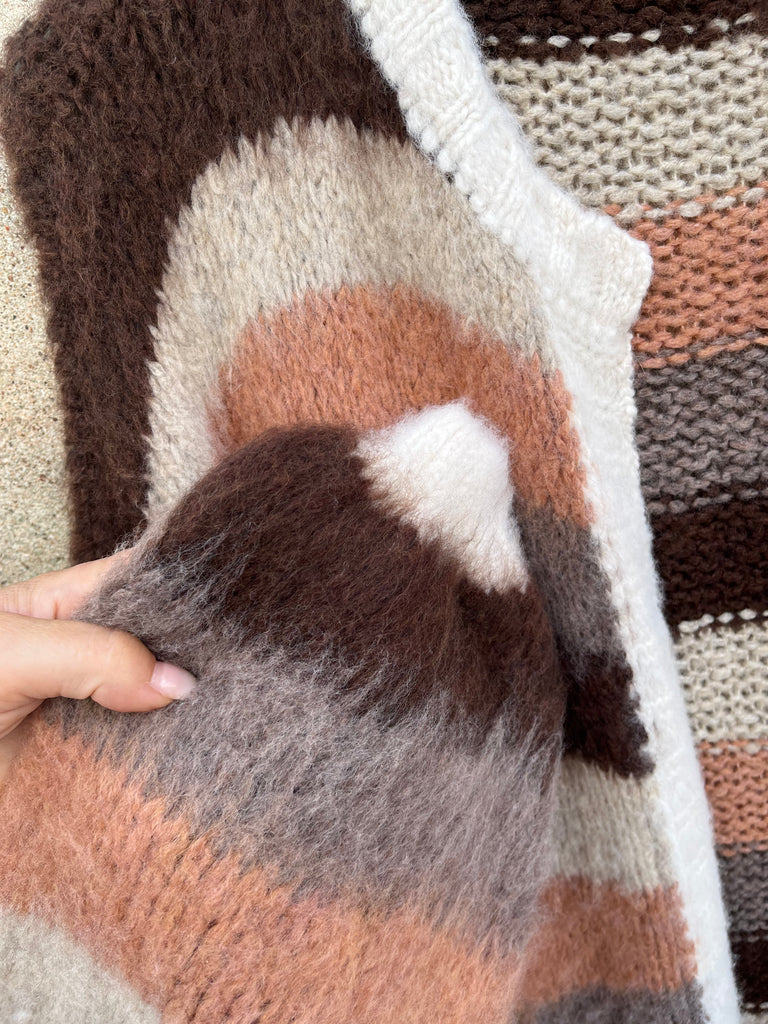 By Engbork Beate cardigan stripe brownie