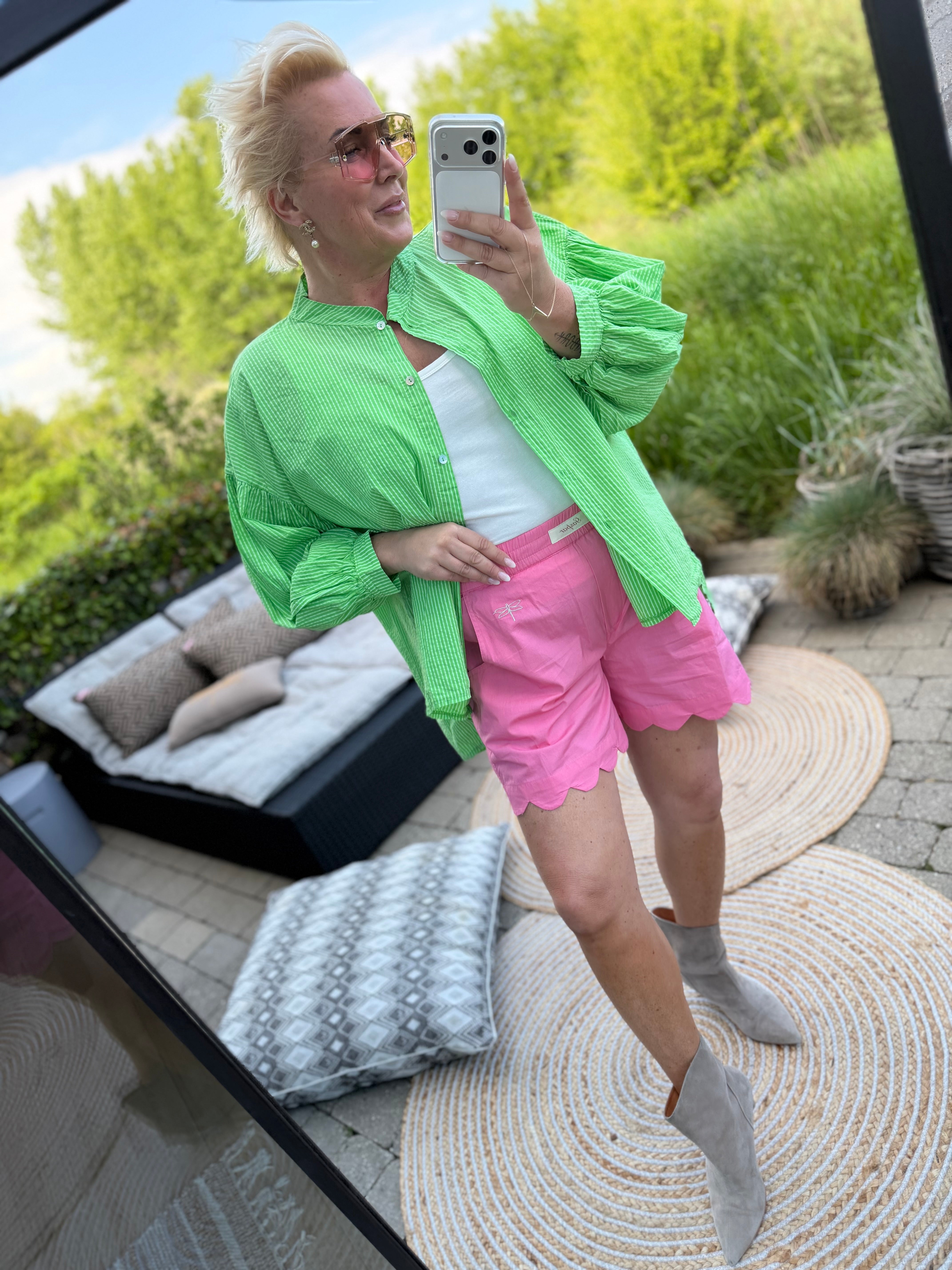 CABANA Living SAnto stripe shirt green