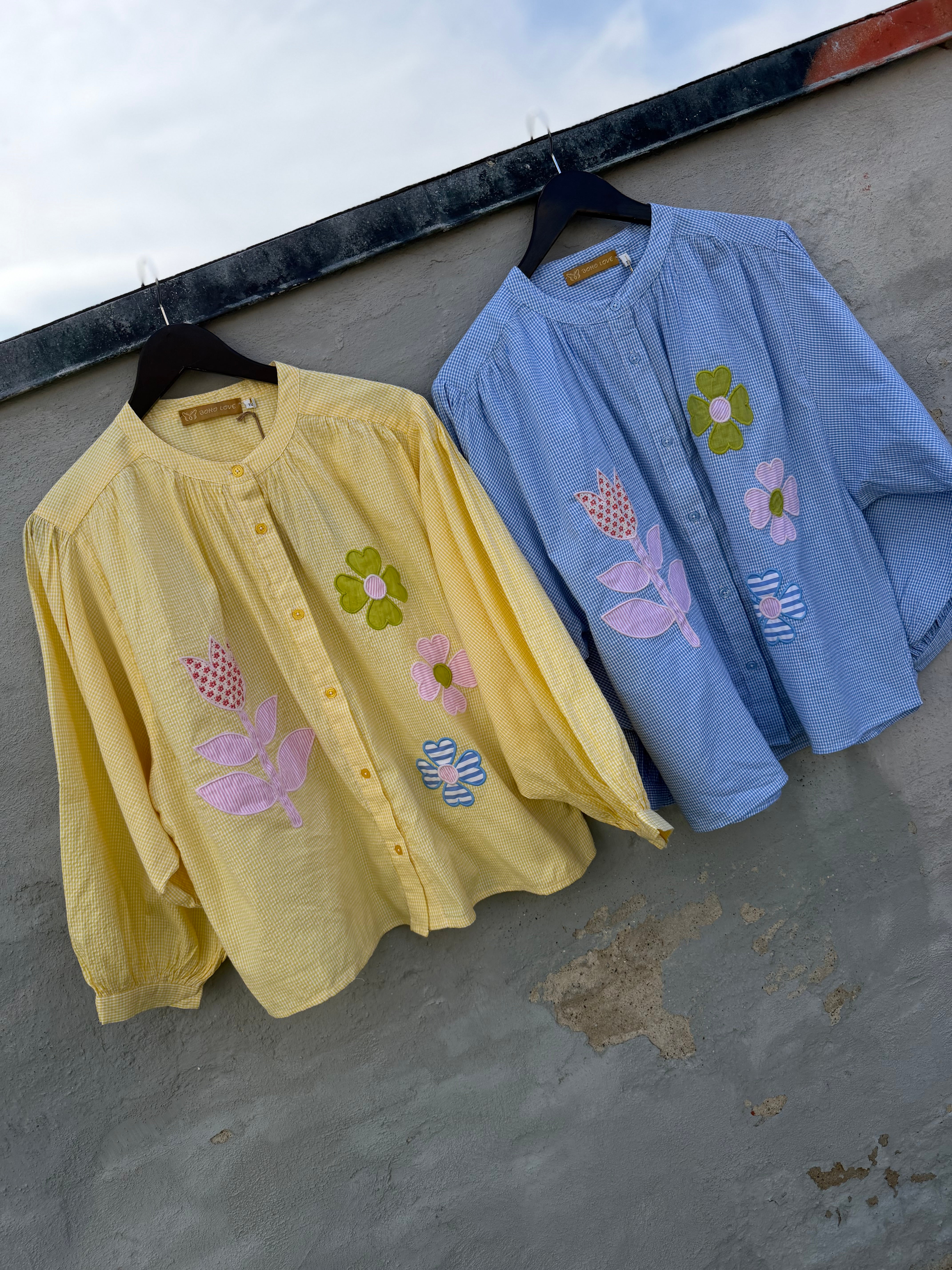 Boho Love B1353 Sissi shirt check blue