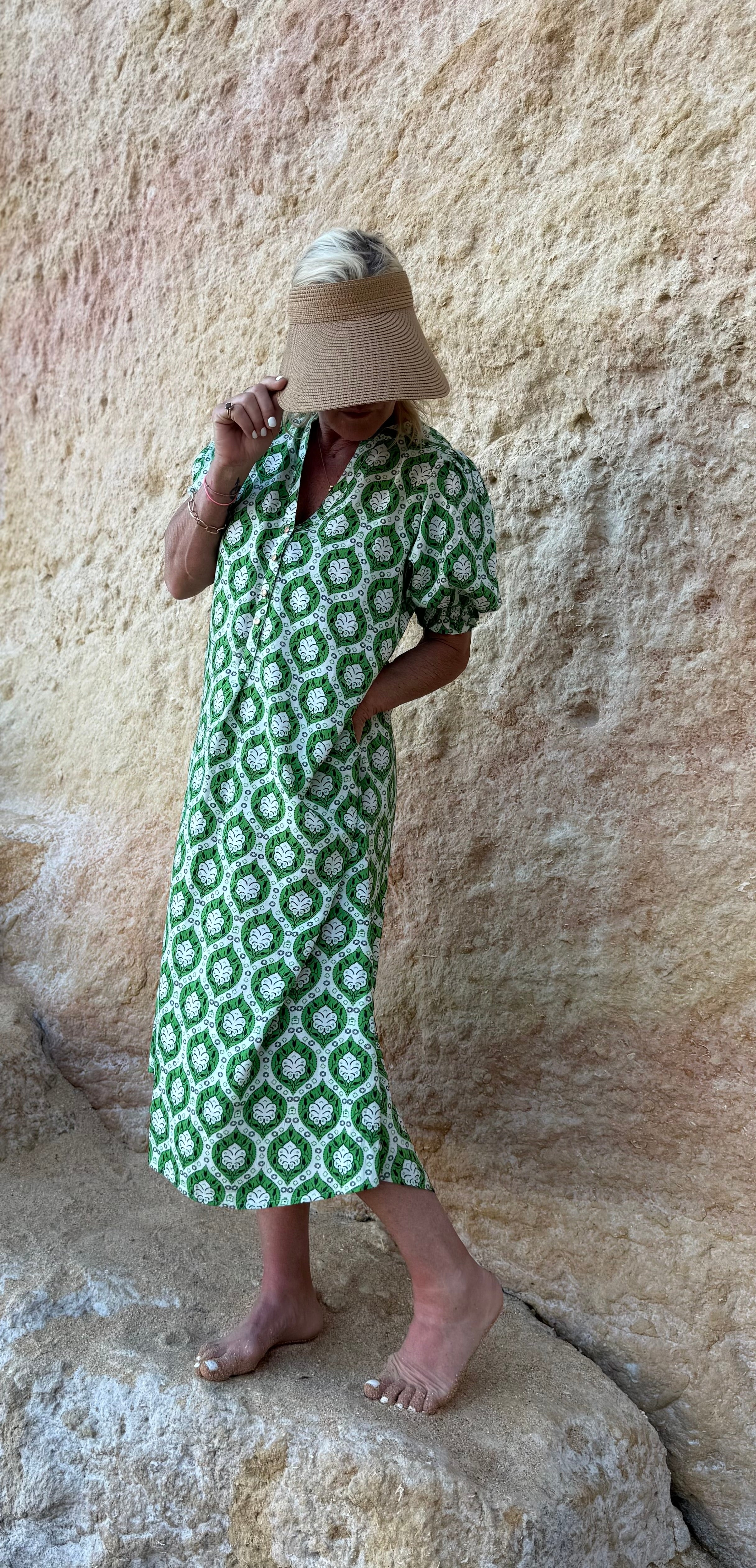 Gaspar 2601750 Tunø dress print green