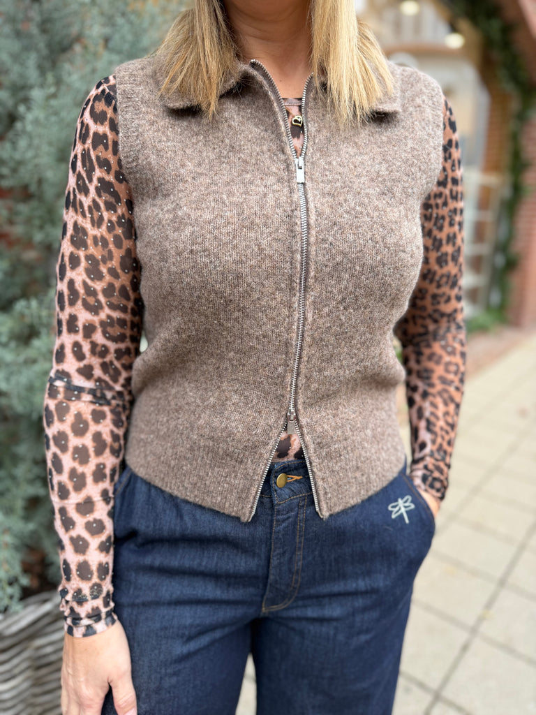 Love & Divine love1454 knit vest brown