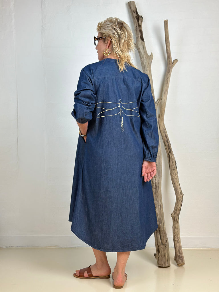 Gaspar 2407702 Luna denim dress blue