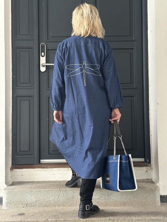 Gaspar 2407702 Luna denim dress blue