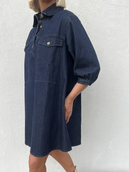 Gaspar 2407705 Malmø denim dress blue