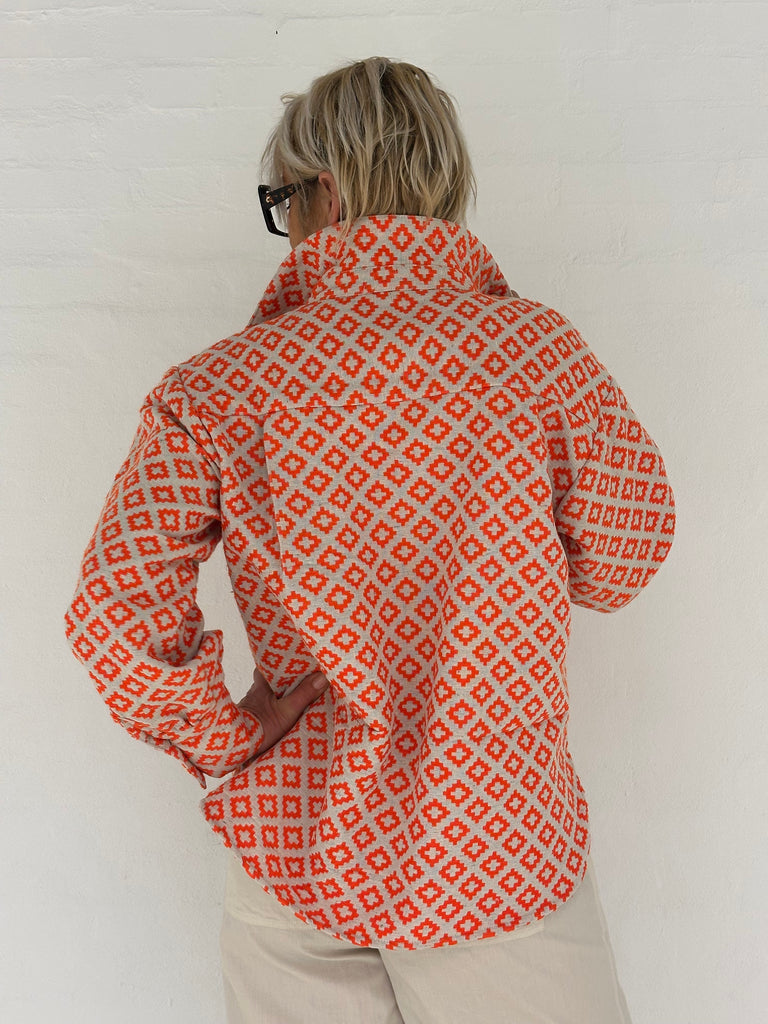 Gaspar 2501309 Malmø skjorte jacquard orange