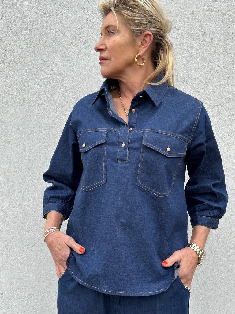 Gaspar 2501323 Oslo skjorte denim blue