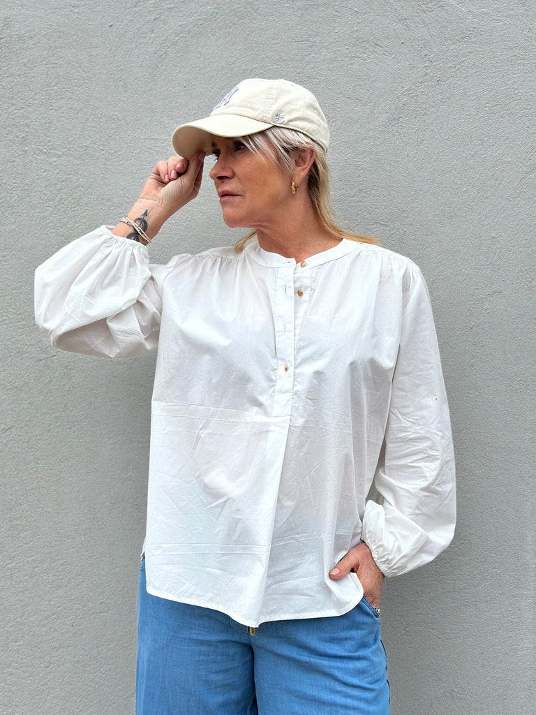 Gaspar 2501342 Læsø poplin bluse white