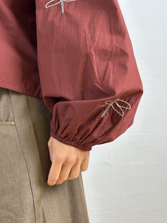 Gaspar 2507304 Valencia poplin shirt bordeaux