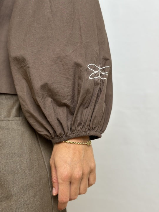 Gaspar 2507304 Valencia poplin shirt brown