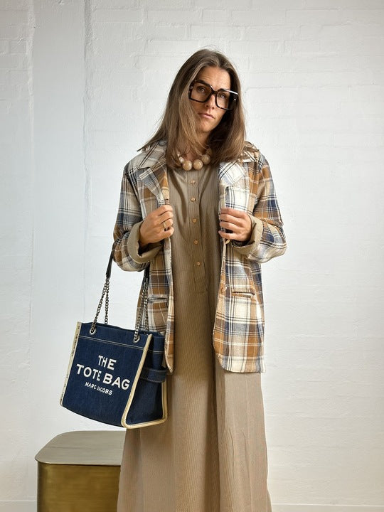 Gaspar 2507306 Napoli check blazer camel