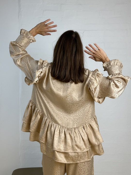 Gaspar 2507330 Jada bluse satin vanilla