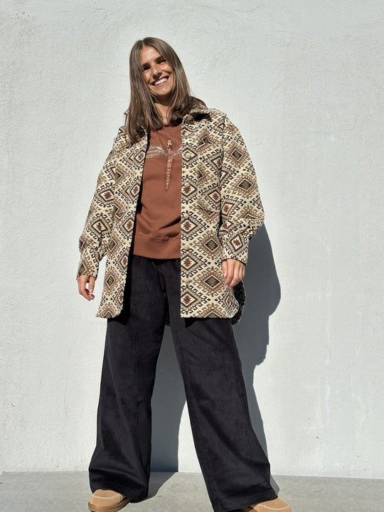 Gaspar 2510312 Stockholm jacquard shirt brown