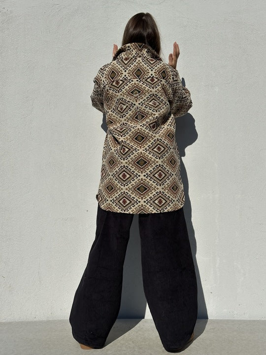 Gaspar 2510312 Stockholm jacquard shirt brown