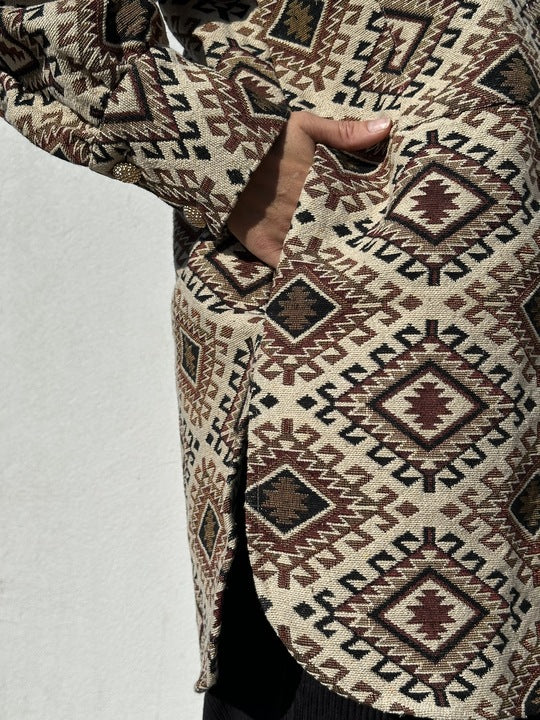 Gaspar 2510312 Stockholm jacquard shirt brown