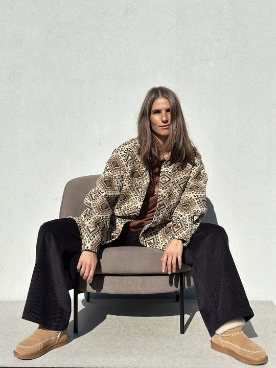 Gaspar 2510312 Stockholm jacquard shirt brown