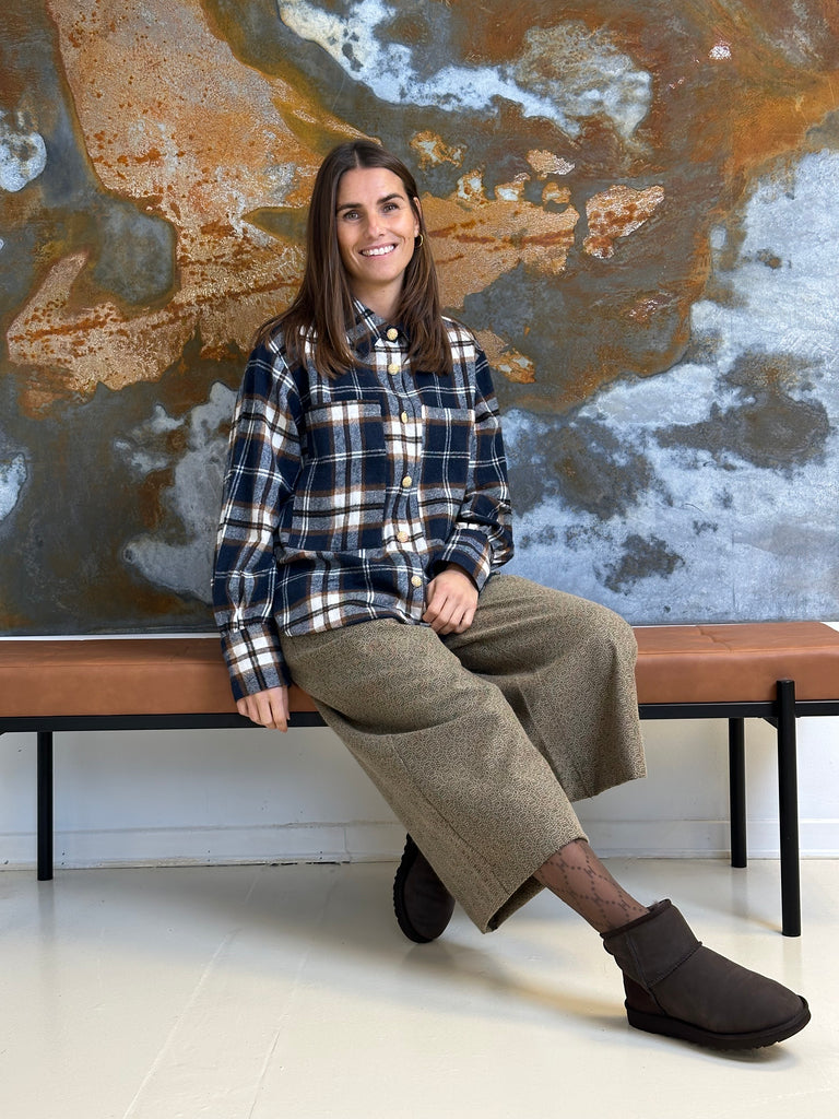 Gaspar 2510327 Malmø check skjorte dark