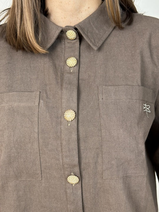 Gaspar 2510339 Vigo canvas shirt brown