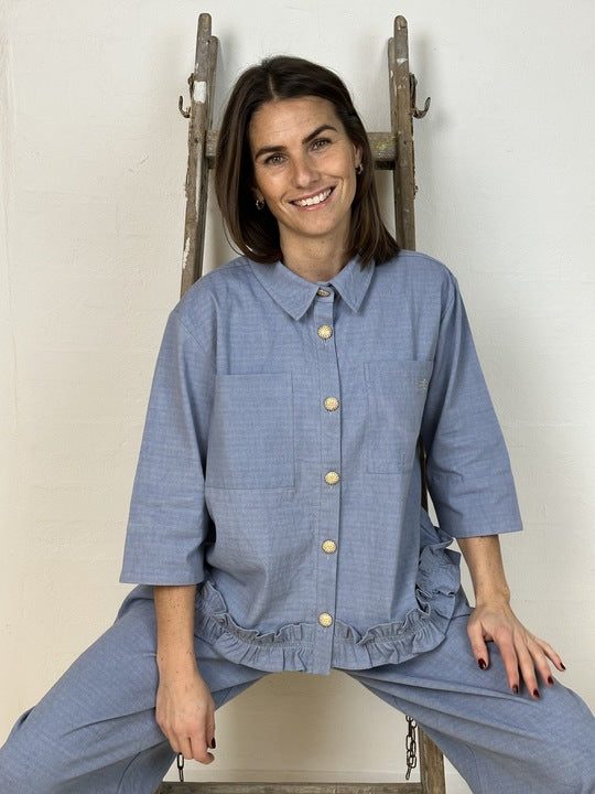 Gaspar 2510339 Vigo canvas shirt dusty