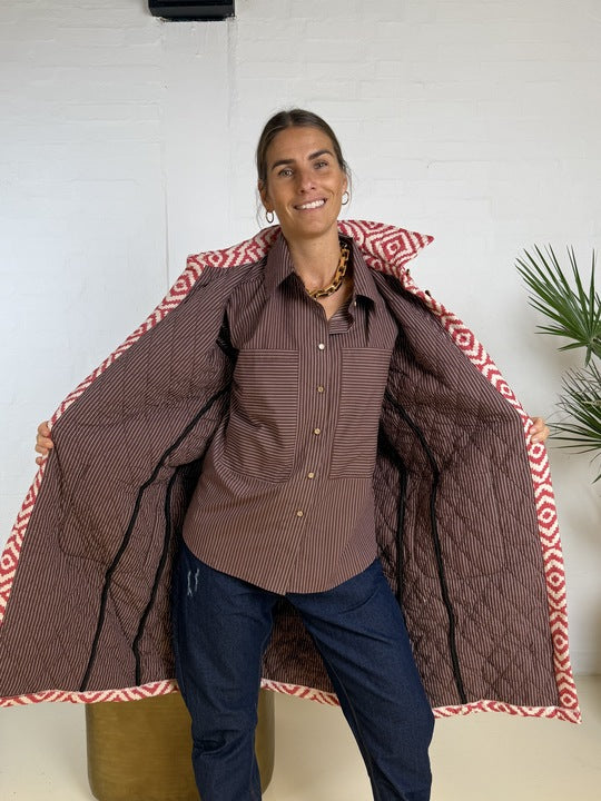 Gaspar 2510503 Bruxelles winter coat red