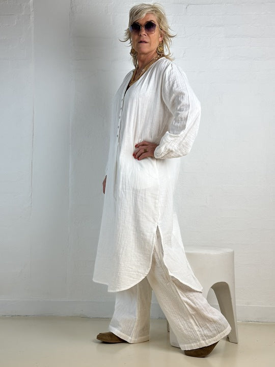 Gaspar 2510719 Miami kaftan white