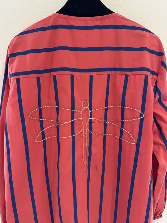 Gaspar 2510720 Miami stripe kaftan pink